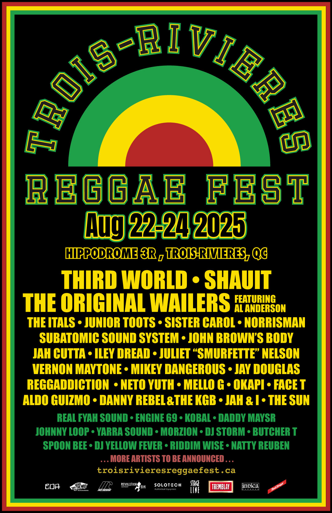 Trois-Rivieres Reggae Fest event Poster